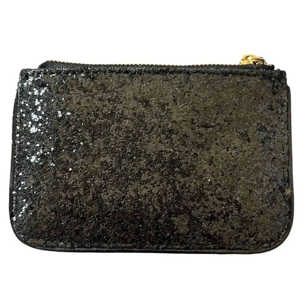 Kate Spade New York Black Glitterball Coin Purse with Keyring